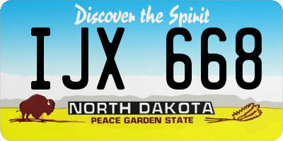 ND license plate IJX668