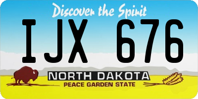ND license plate IJX676