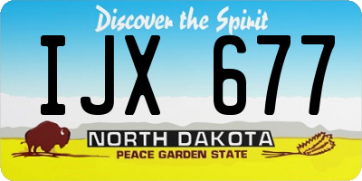 ND license plate IJX677