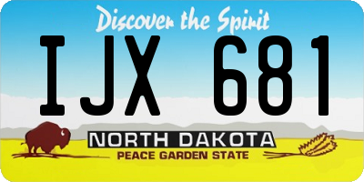 ND license plate IJX681