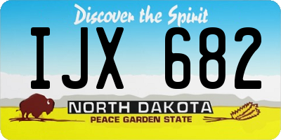 ND license plate IJX682