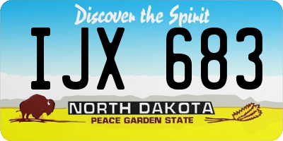 ND license plate IJX683