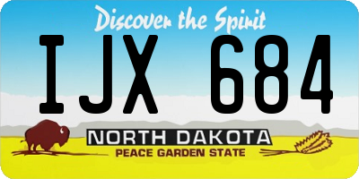 ND license plate IJX684