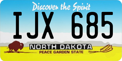 ND license plate IJX685