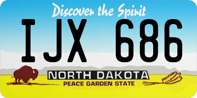 ND license plate IJX686