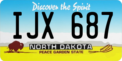 ND license plate IJX687