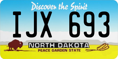 ND license plate IJX693