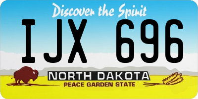 ND license plate IJX696