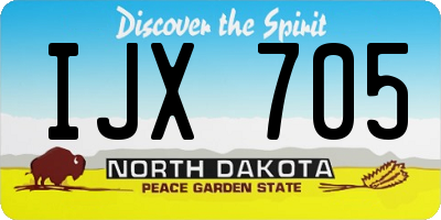 ND license plate IJX705