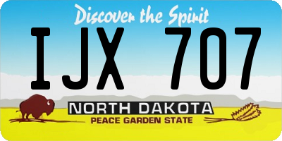 ND license plate IJX707