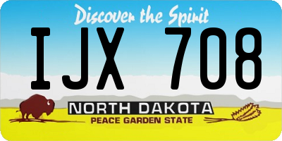 ND license plate IJX708
