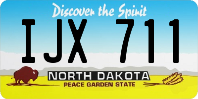 ND license plate IJX711