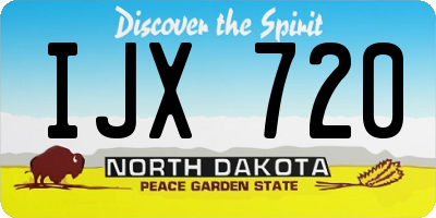 ND license plate IJX720