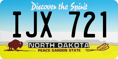 ND license plate IJX721
