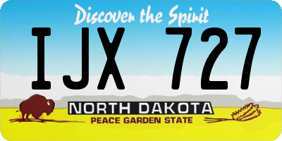 ND license plate IJX727