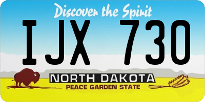 ND license plate IJX730