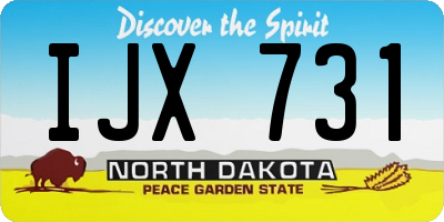 ND license plate IJX731