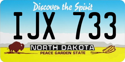 ND license plate IJX733