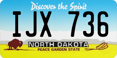 ND license plate IJX736