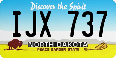 ND license plate IJX737