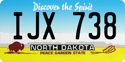 ND license plate IJX738