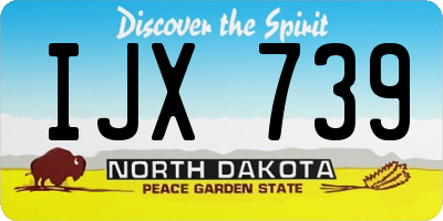 ND license plate IJX739