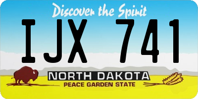 ND license plate IJX741