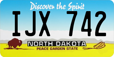 ND license plate IJX742