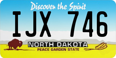 ND license plate IJX746