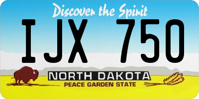 ND license plate IJX750
