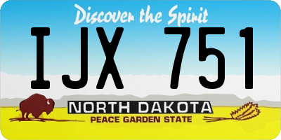 ND license plate IJX751