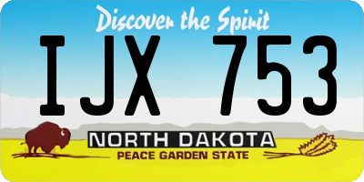 ND license plate IJX753