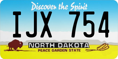 ND license plate IJX754