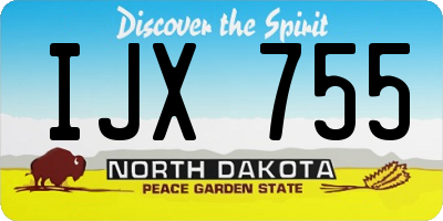 ND license plate IJX755