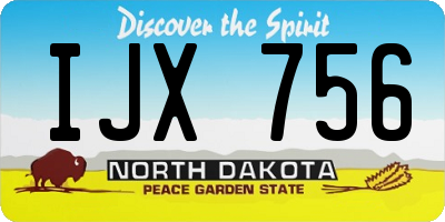 ND license plate IJX756