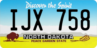 ND license plate IJX758