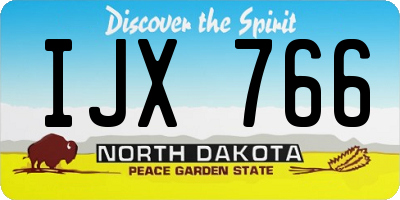 ND license plate IJX766