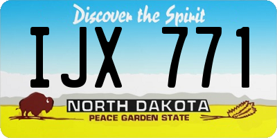 ND license plate IJX771
