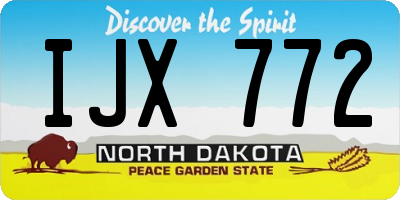 ND license plate IJX772