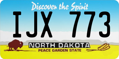 ND license plate IJX773