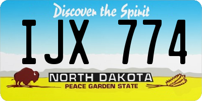 ND license plate IJX774