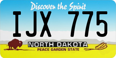ND license plate IJX775