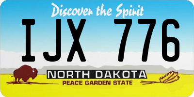 ND license plate IJX776