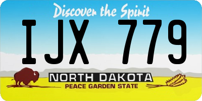 ND license plate IJX779