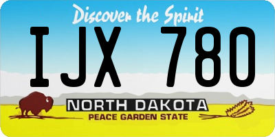 ND license plate IJX780