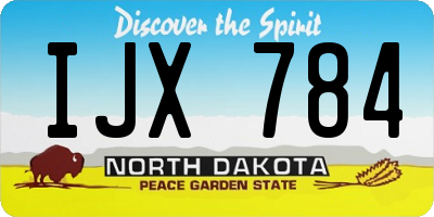 ND license plate IJX784