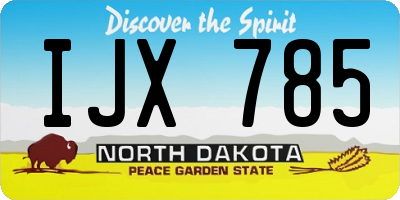 ND license plate IJX785