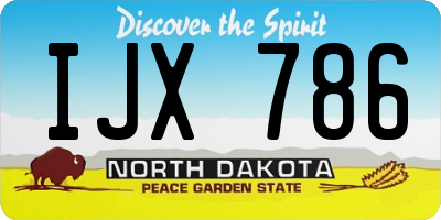 ND license plate IJX786