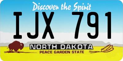 ND license plate IJX791