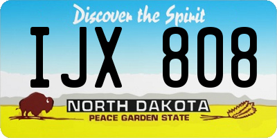 ND license plate IJX808